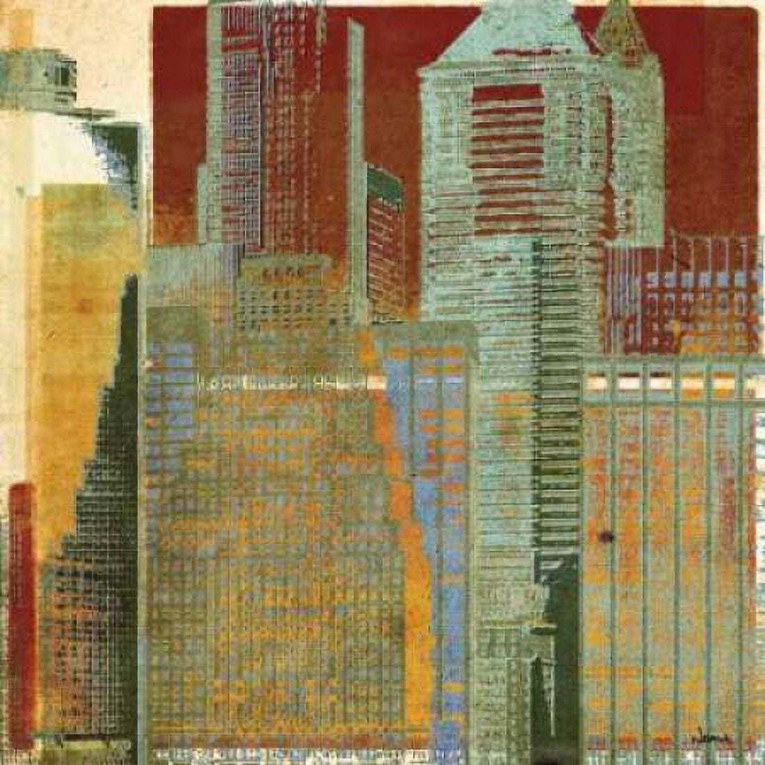 Posterazzi Urban Blocks I Canvas Art - NOAH (24 x 24)