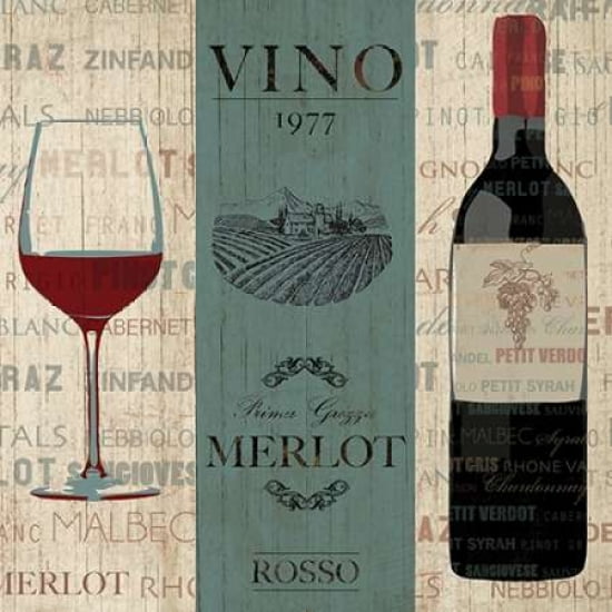Posterazzi VINO ROSSO 1977 Canvas Art - Piper Ballantyne (24 x 24)