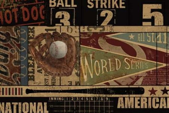 Posterazzi VINTAGE BALL PARK Canvas Art - Eric Yang (24 x 36)