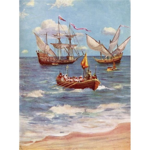 Posterazzi Vasco Da Gama Landing Near Calicut, India In 1498 Vasco Da Gama, 1st Count of Vidigueira, C.1460 Or 1469 to 1524 Portuguese Explorer From The Great Explorers Columbus & Vasco