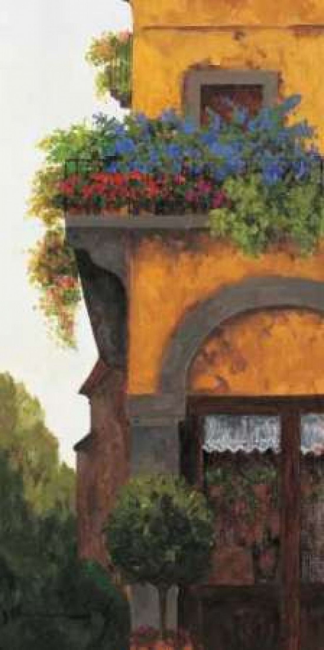 Posterazzi Verona Balcony I Canvas Art - Montserrat Masdeu (24 x 48)