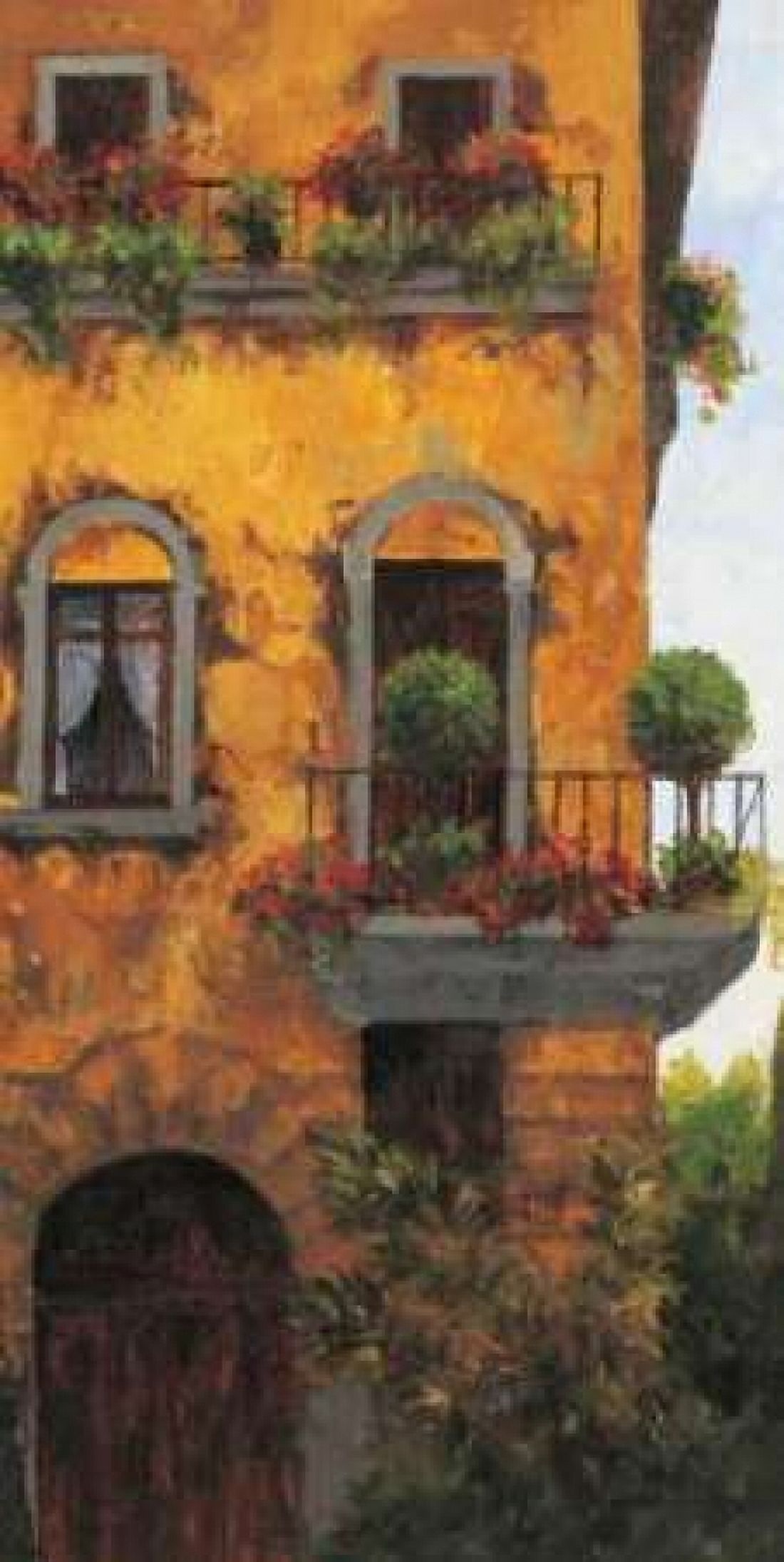 Posterazzi Verona Balcony II Canvas Art - Montserrat Masdeu (24 x 48)