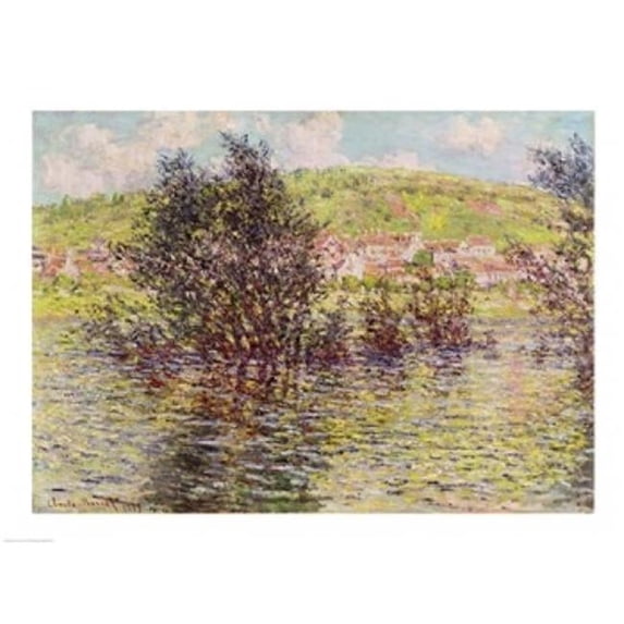 Posterazzi Vetheuil View From Lavacourt 1879 Poster Print by Claude Monet - 36 x 24 in. - Large