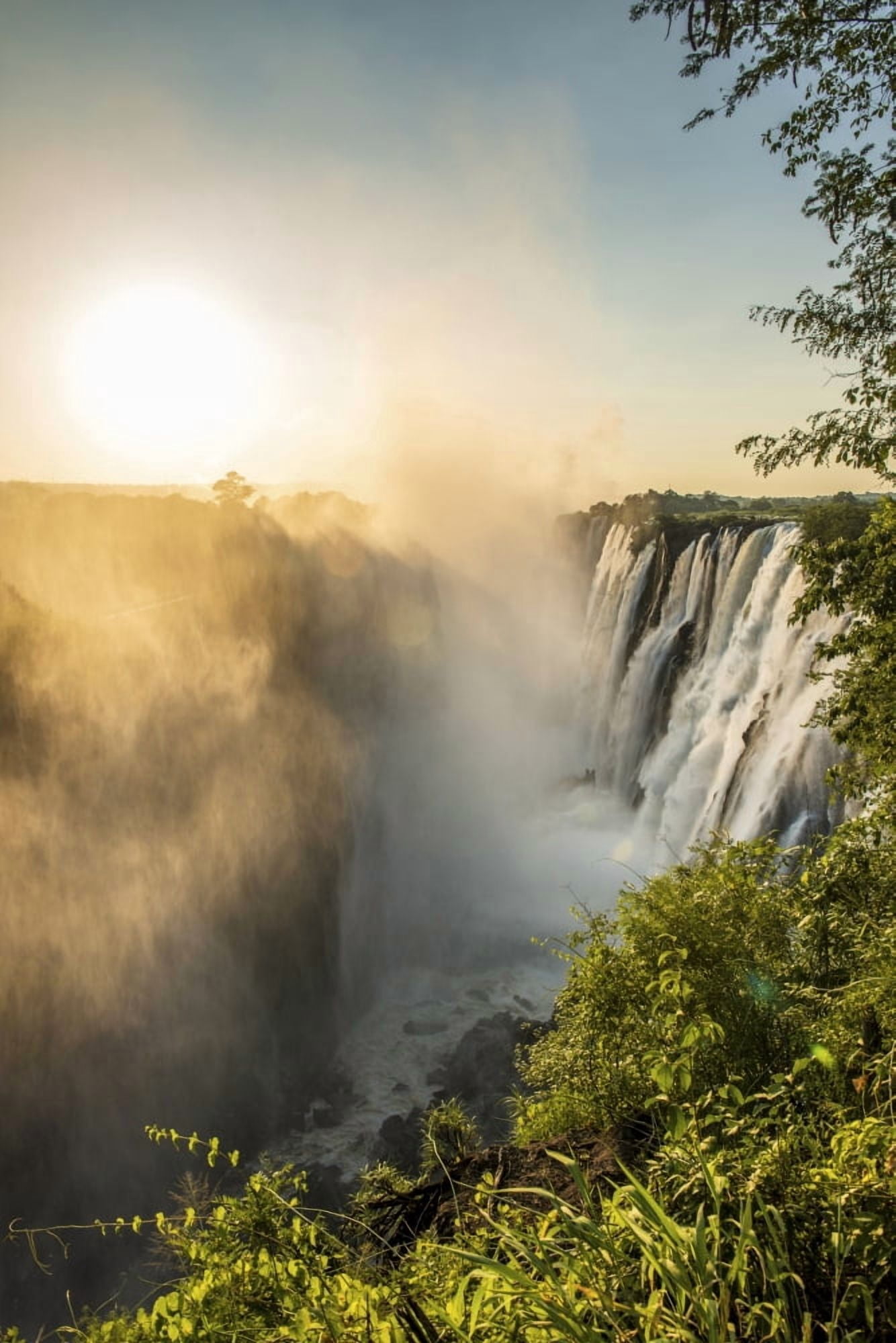 Posterazzi Victoria Falls Livingstone Zambia Canvas Art - Remsberg Inc Design Pics (24 x 38)