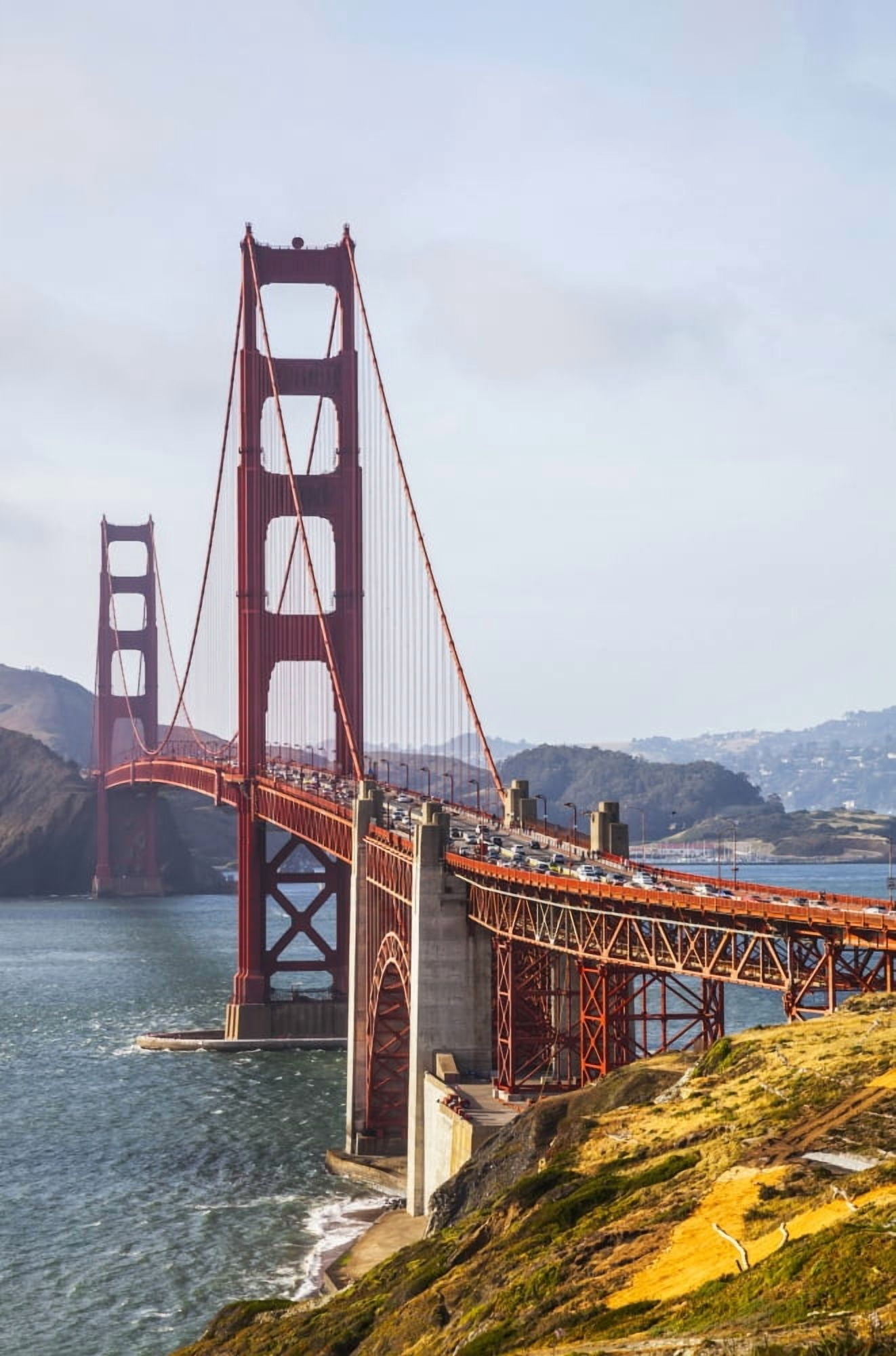 Posterazzi View of the Golden Gate Bridge from Fort Point San Francisco California United States of America Canvas Art - Leah Bignell Design Pics (24 x 38)