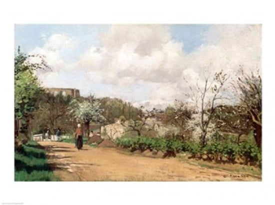 Posterazzi View from Louveciennes 1869-70 Canvas Art - Camille Pissarro (36 x 24)