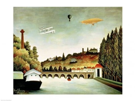 Posterazzi View of the Bridge at Sevres and the Hills at Clamart Canvas Art - Henri Rousseau (36 x 24)