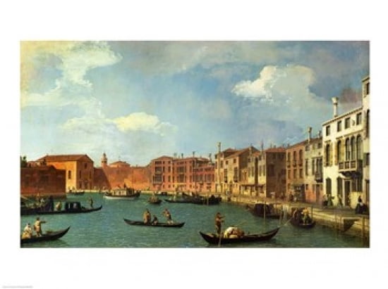Posterazzi View of the Canal of Santa Chiara Venice Canvas Art - Giovanni Antonio Canaletto (36 x 24)
