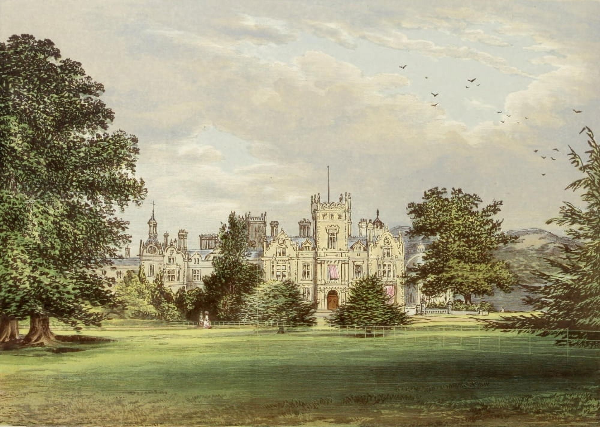 Posterazzi Views of Seats 1880 Preston Hall Canvas Art - AF Lydon (24 x 36)