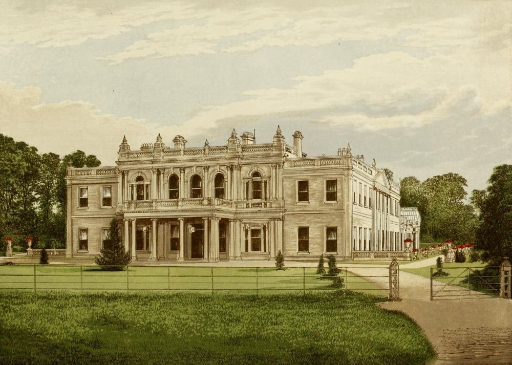 Posterazzi Views of Seats 1880 Rolleston Hall Canvas Art - AF Lydon (24 x 36)