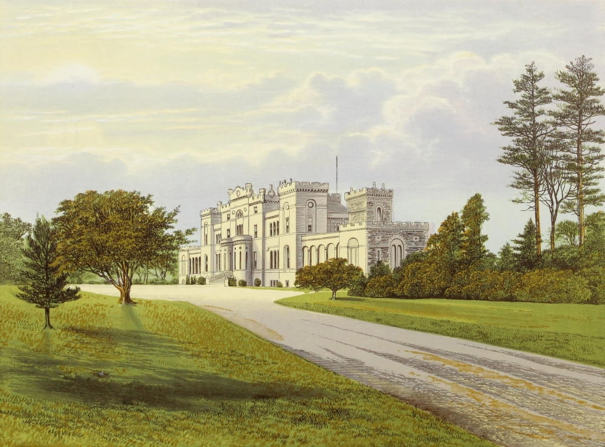 Posterazzi Views of Seats 1880 Rossie Castle Canvas Art - AF Lydon (24 x 36)
