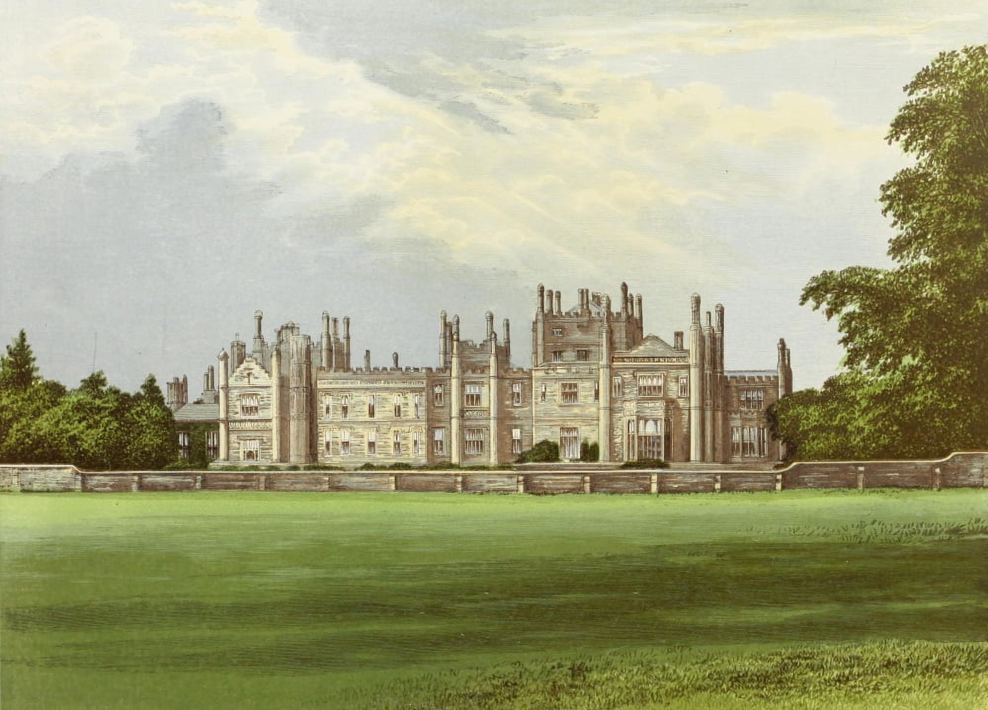 Posterazzi Views of Seats 1880 Tregothnan House Canvas Art - AF Lydon (24 x 36)