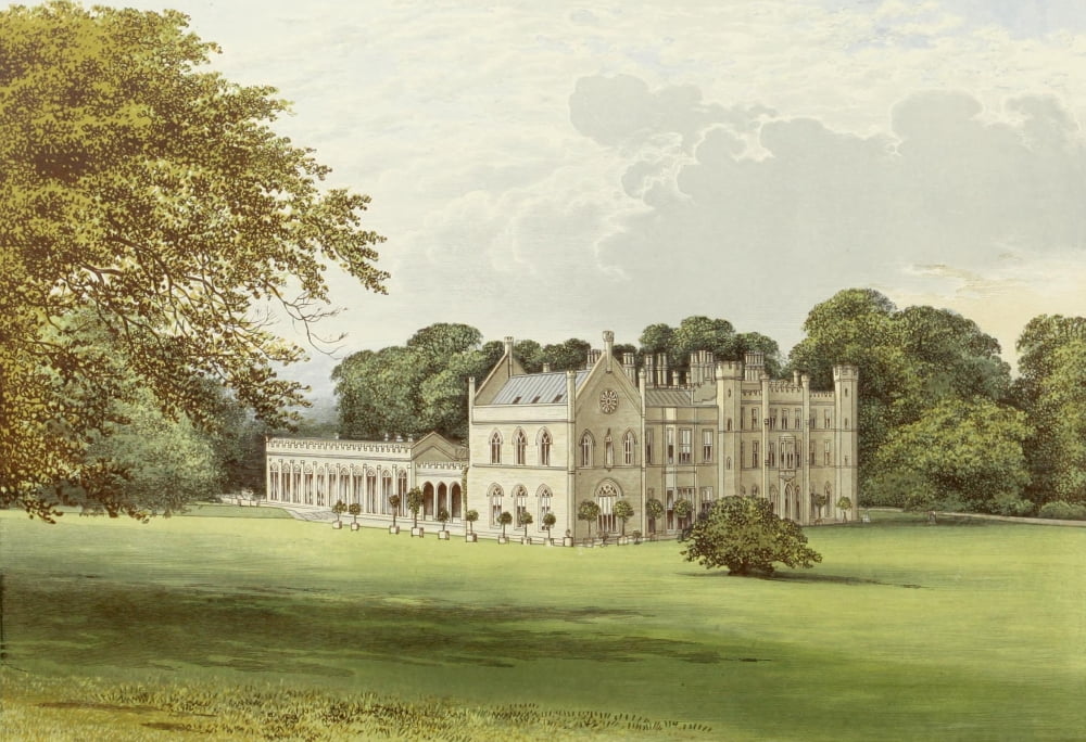 Posterazzi Views of Seats 1880 Wycombe Abbey Canvas Art - AF Lydon (24 x 36)