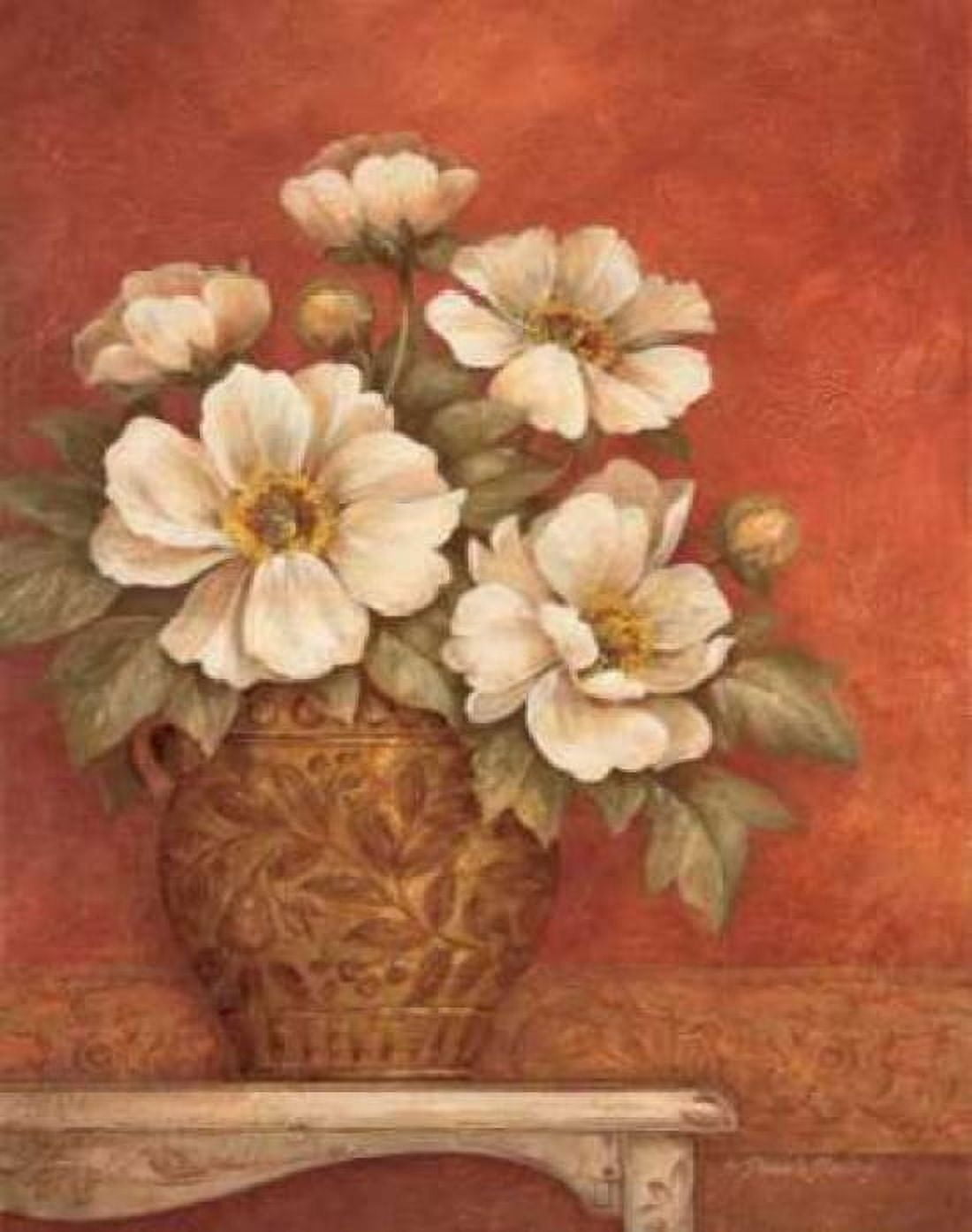 Posterazzi Villa Flora Peonies Canvas Art - Pamela Gladding (22 x 28)