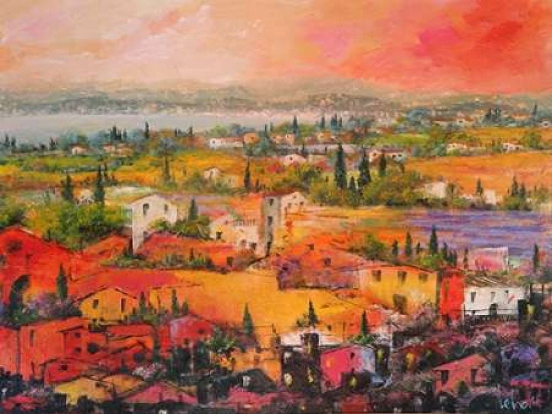 Posterazzi Villaggio delle praterie Canvas Art - Tebo Marzari (22 x 28)