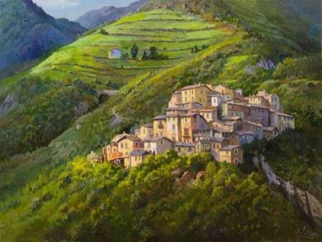 Posterazzi Villaggio sui monti Canvas Art - Adriano Galasso (22 x 28)