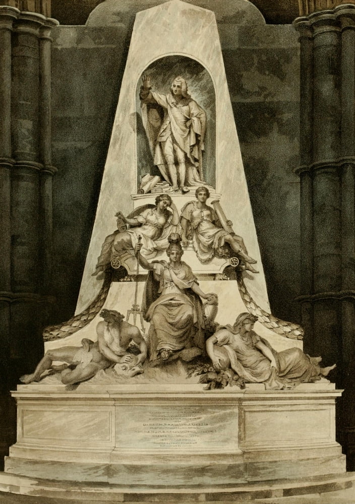 Posterazzi Villiers Abbey Church of St Peters Westminster Lord Chatham Canvas Art - Villiers (24 x 36)