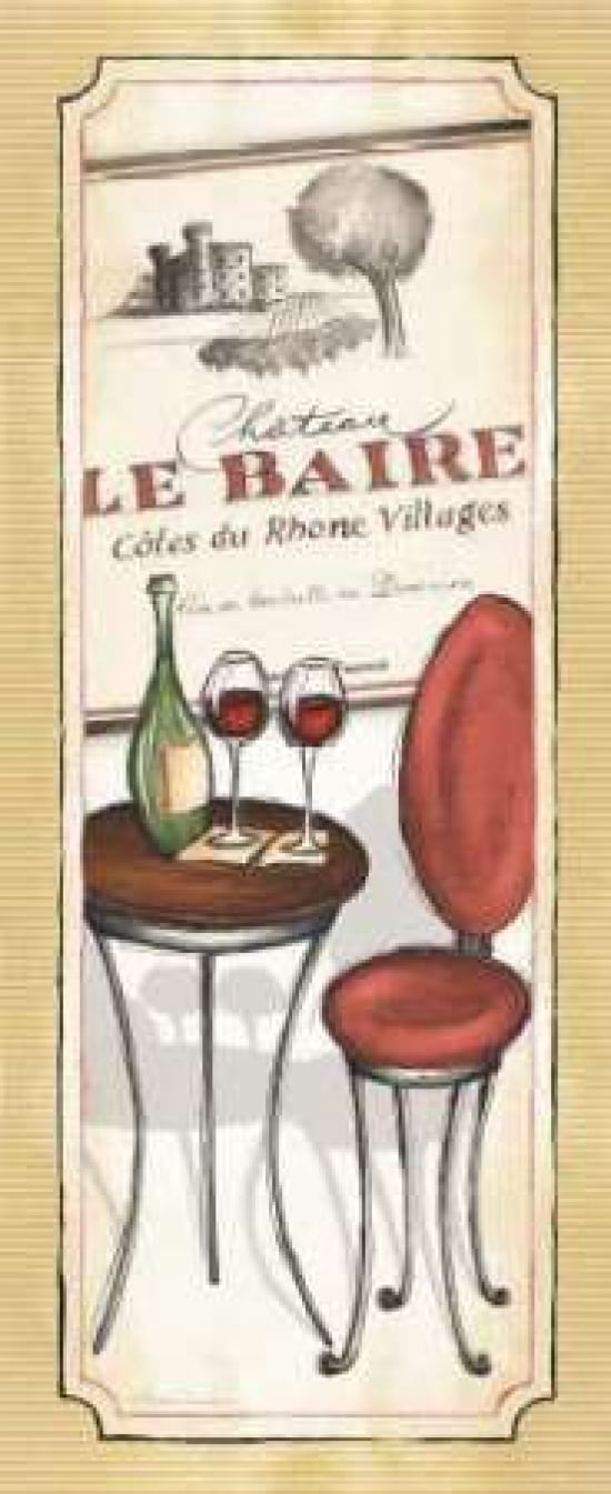 Posterazzi Vin Rouge Canvas Art - Andrea Laliberte (24 x 48)