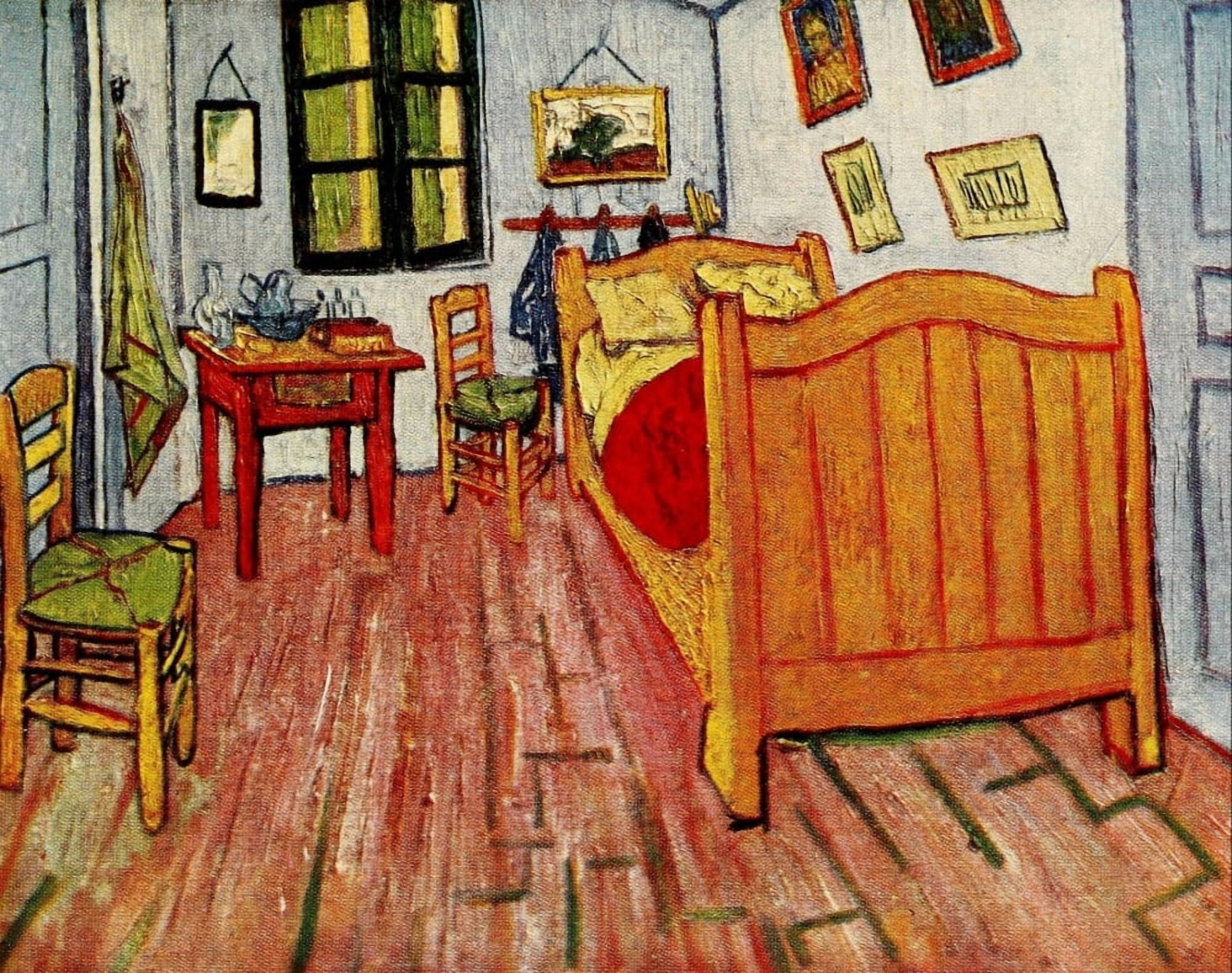 Posterazzi Vincents Bedroom at Arles 1889 Canvas Art - Vincent Van Gogh (24 x 36)