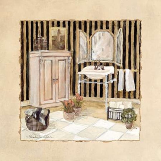 Posterazzi Vintage Bath I Canvas Art - Charlene Olson (24 x 24)