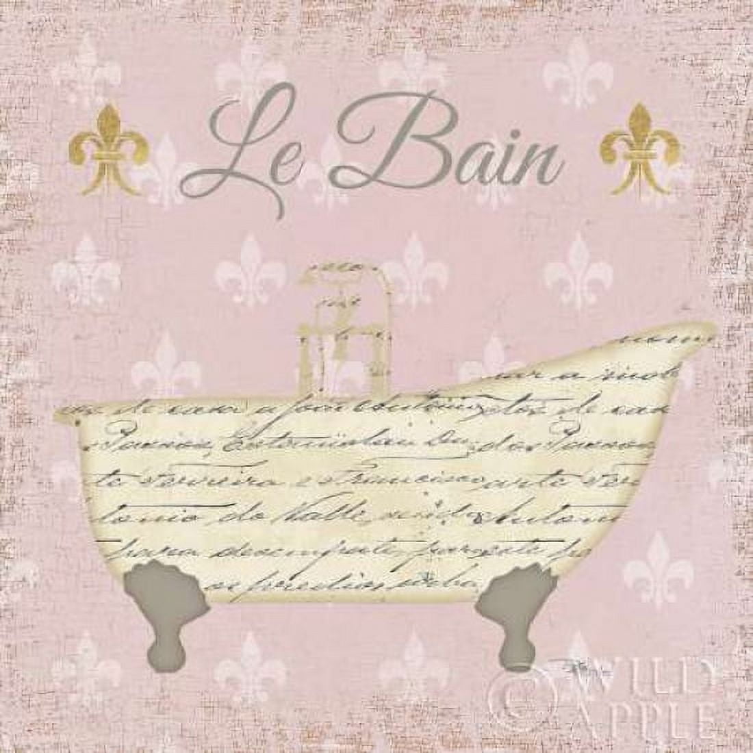 Posterazzi Vintage Bath VI Fleur Pink Canvas Art - Pela Studio (24 x 24)