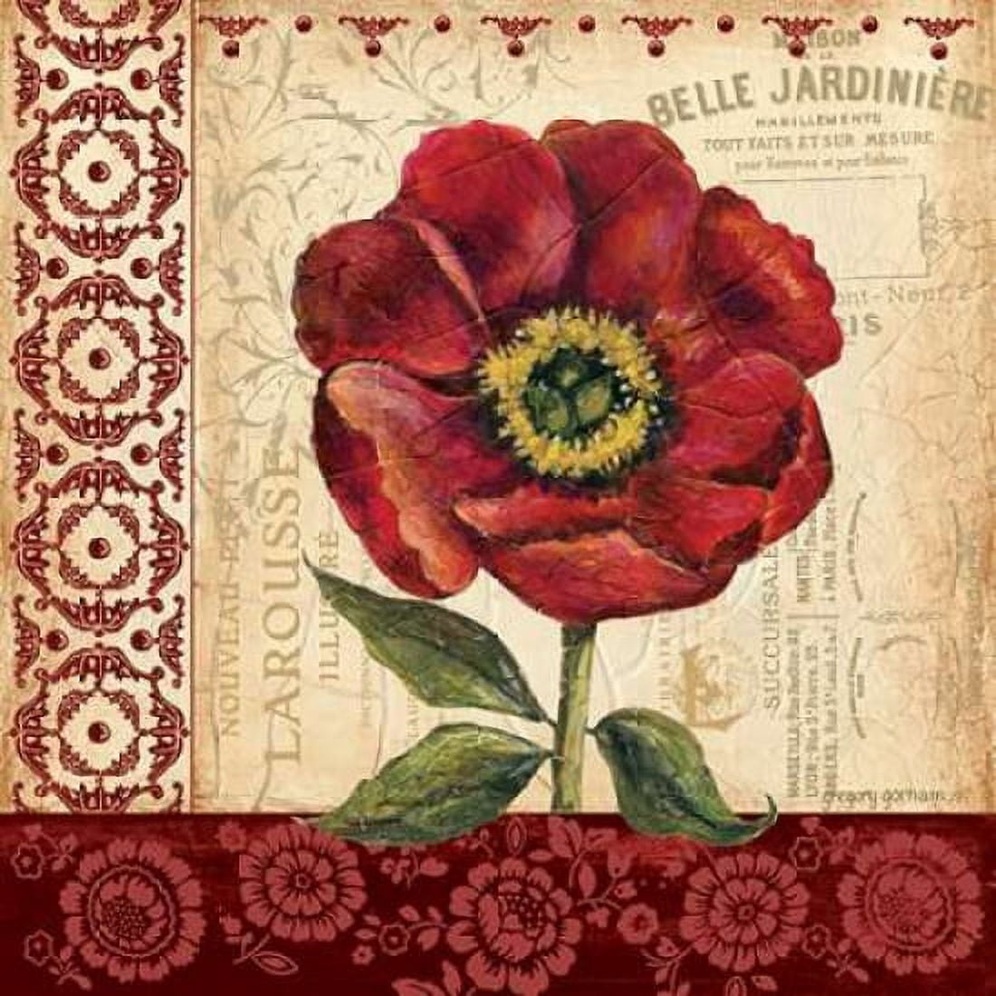 Posterazzi Vintage Poppy Canvas Art - Gregory Gorham (24 x 24)