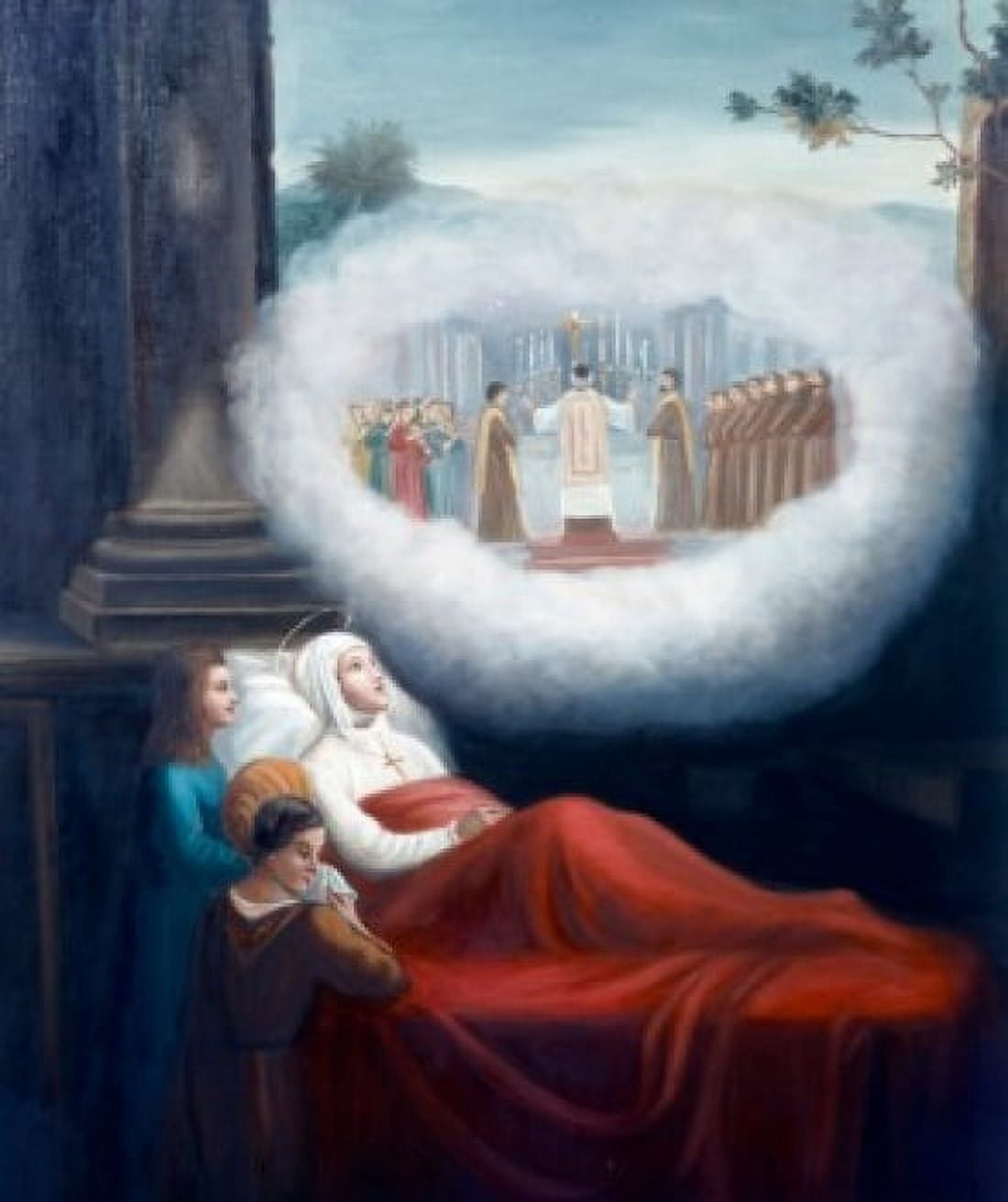 Posterazzi Vision of Saint Clare by Vittorio Bianchini (1797-1880) Canvas Art - Vittorio Bianchini (24 x 36)