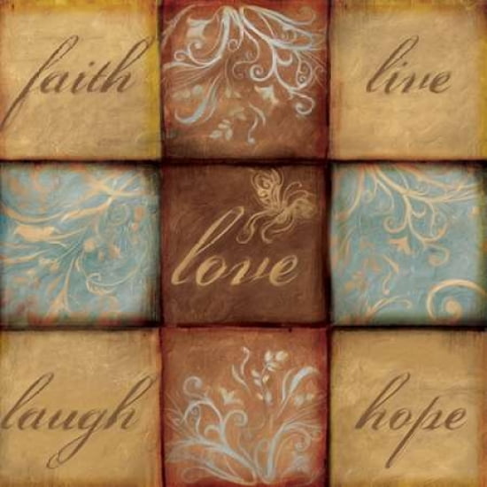 Posterazzi WORDS OF INSPIRATION LOVE Canvas Art - Artique Studio (24 x 24)