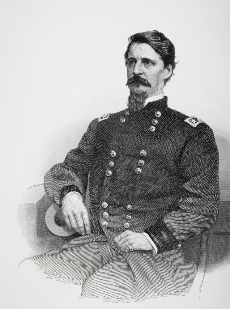 Posterazzi WS Hancock 1824 To 1886 Union General During American Civil War From Photograph By Matthew Brady Canvas Art - Ken Welsh Design Pics (24 x 34)