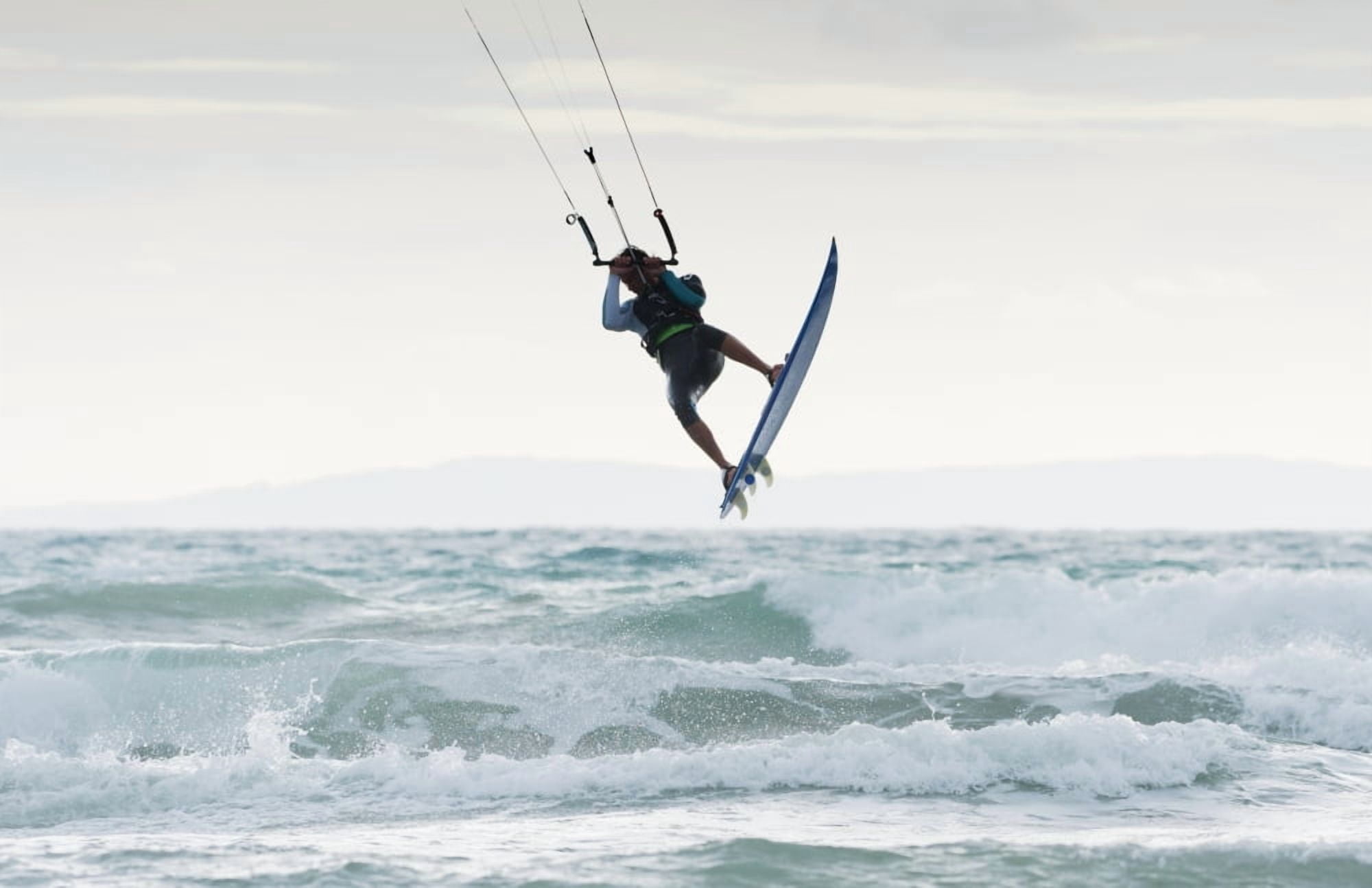 Posterazzi Wakeboarding Dos Mares Beach Tarifa Spain Canvas Art - Ben Welsh  Design Pics (38 x 24)