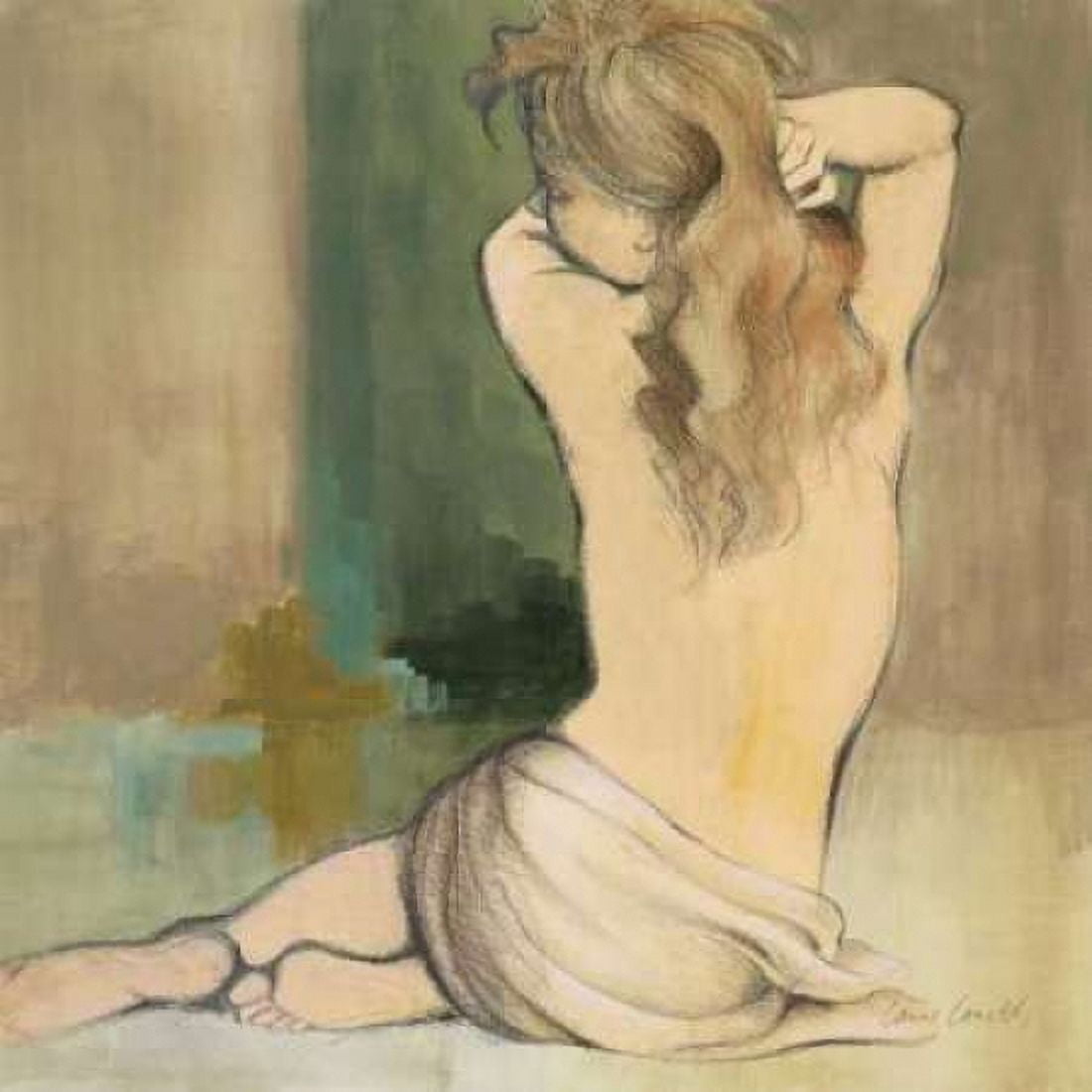 Posterazzi Waking Woman I - green Canvas Art - Lanie Loreth (24 x 24)