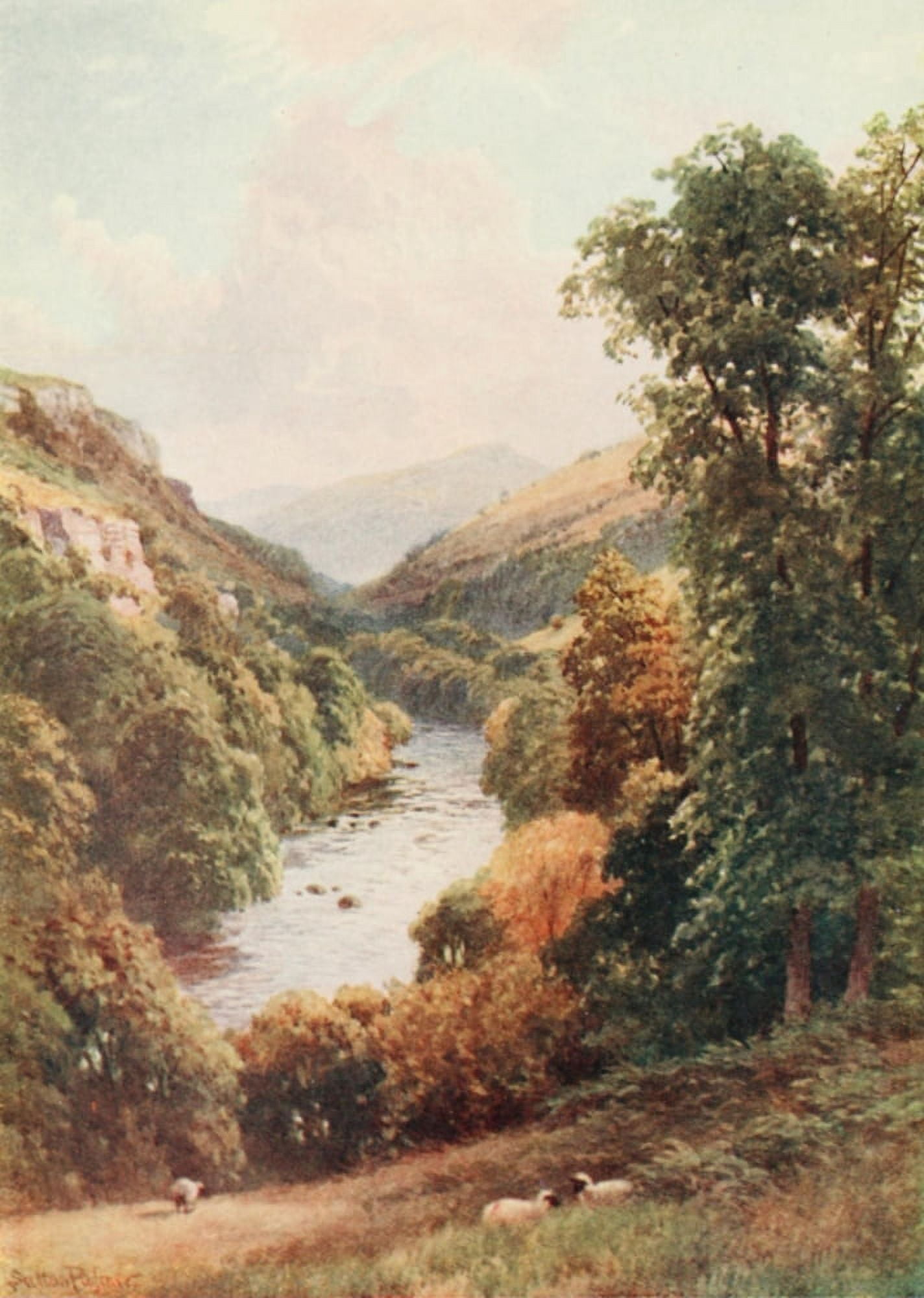 Posterazzi Wales 1911 Aberedw & Black mountains Canvas Art - Harold Sutton Palmer (24 x 36)