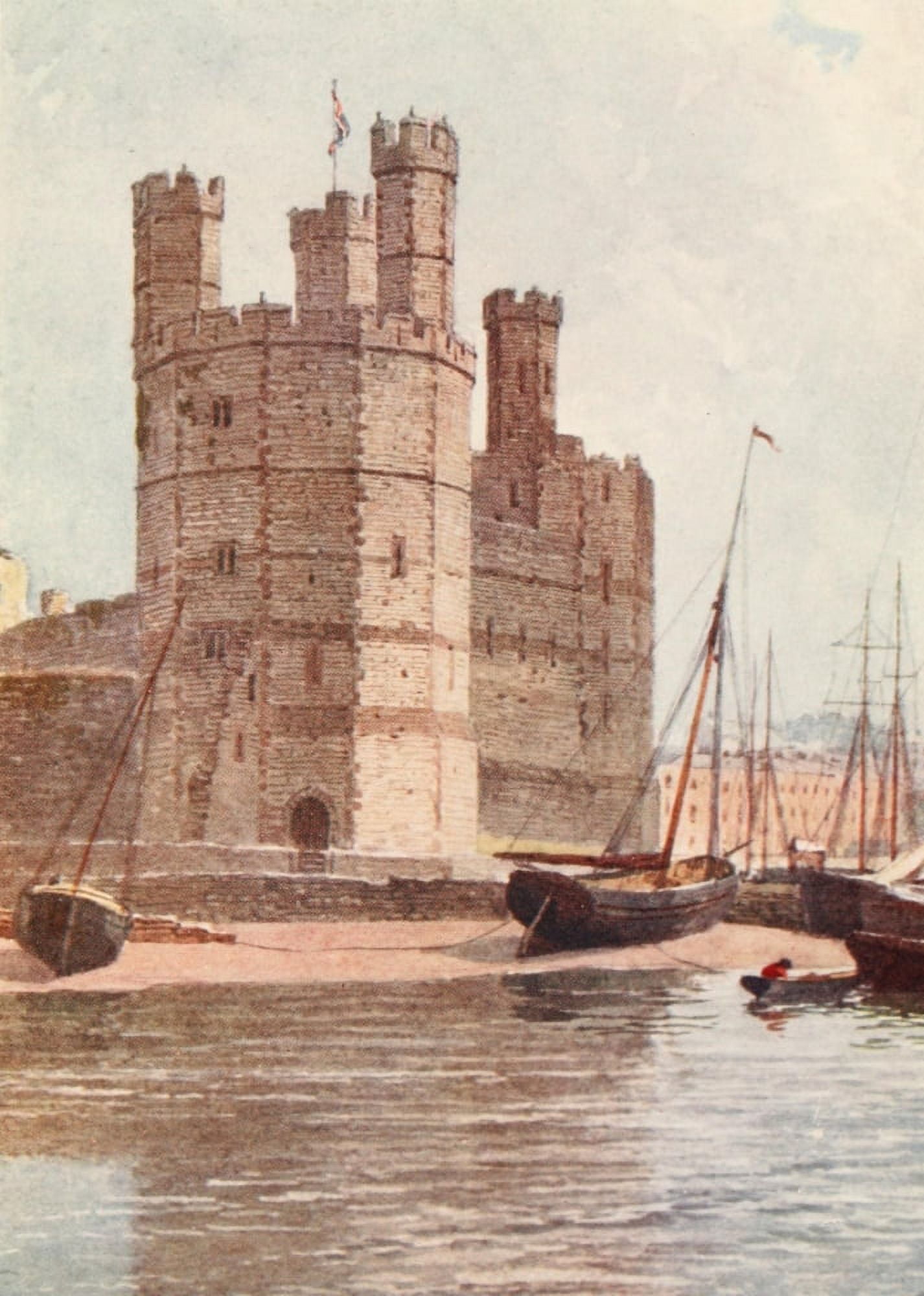 Posterazzi Wales 1911 Carnarvon Castle Canvas Art - Unknown (24 x 36)
