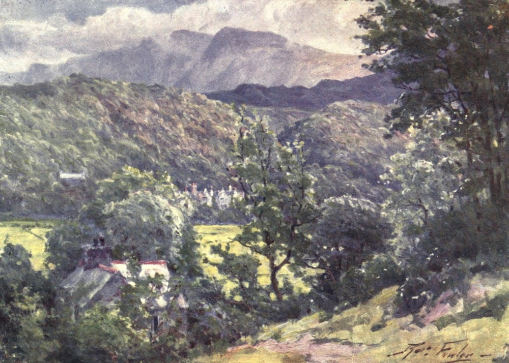 Posterazzi Wales 1911 Woods Farchynys Barmouth Estuary Canvas Art - Robert Fowler (24 x 36)