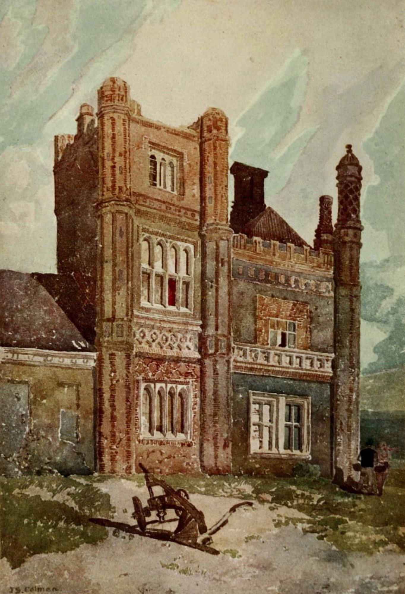 Posterazzi Walkers Quarterly 1926 East Barsham Hall Canvas Art - John Sell Cotman (24 x 36)
