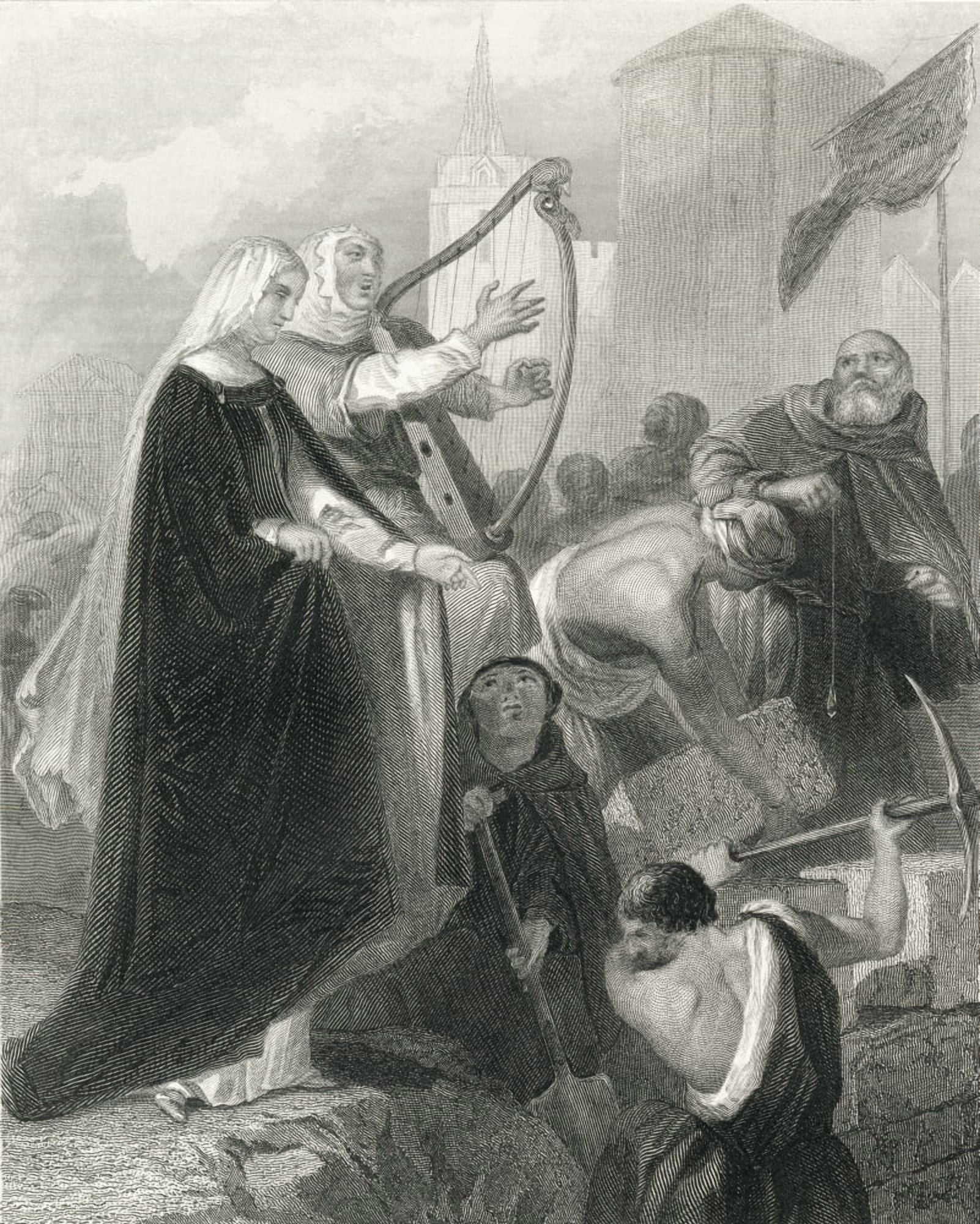 Posterazzi The Walling Of New Ross County Wexford Ireland In 1798 Drawn By H Warren From History Of Ireland Published C1854 Canvas Art - Ken Welsh Design Pics (26 x 32)