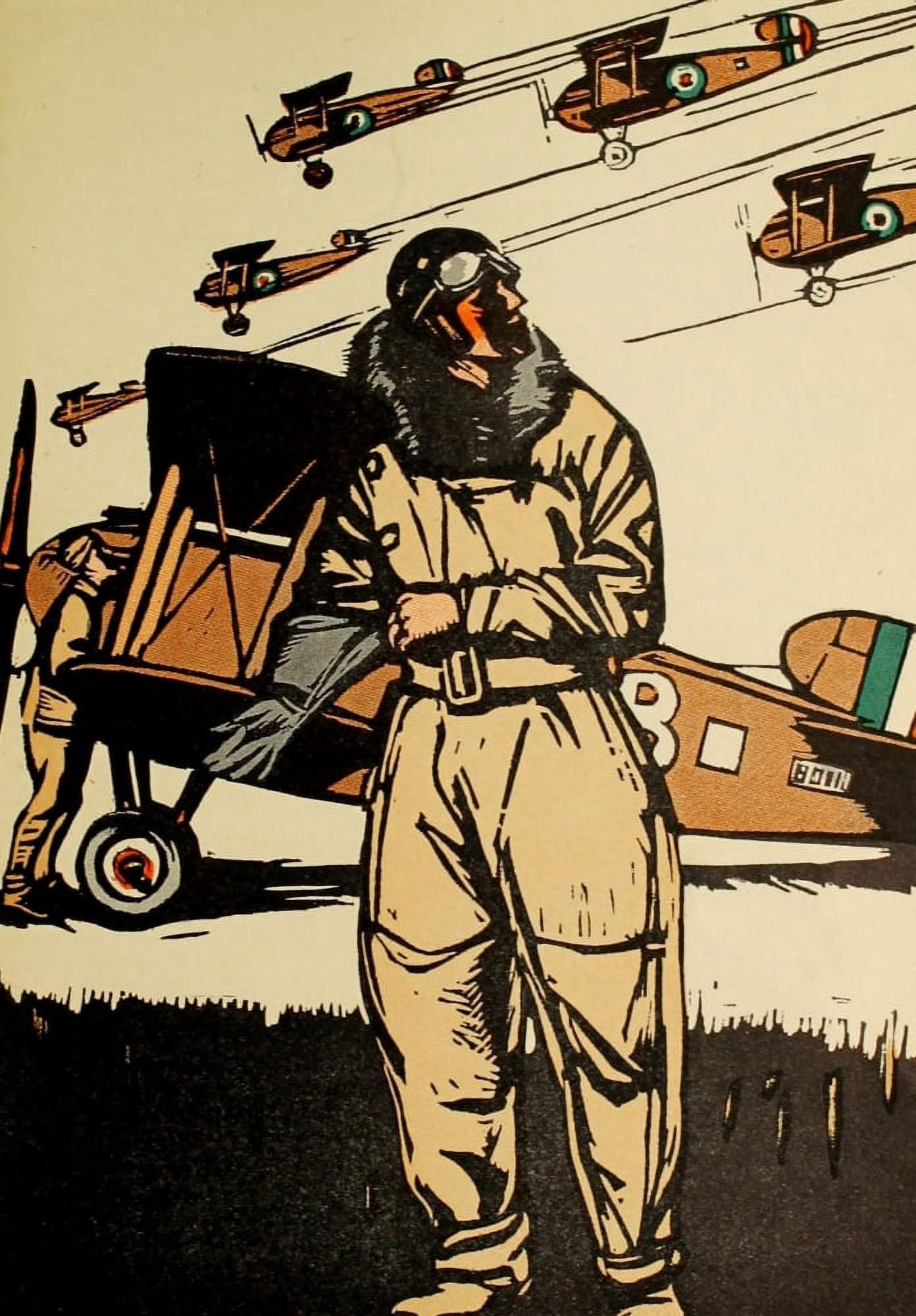 Posterazzi War Birds c1918 Airman Canvas Art - Clayton Knight (24 x 36)