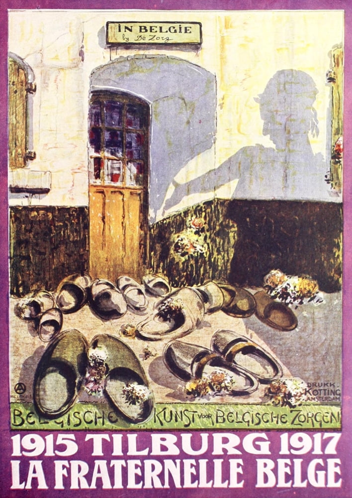 Posterazzi War Posters 1920 La Fraternelle Belge Canvas Art - Unknown (24 x 36)