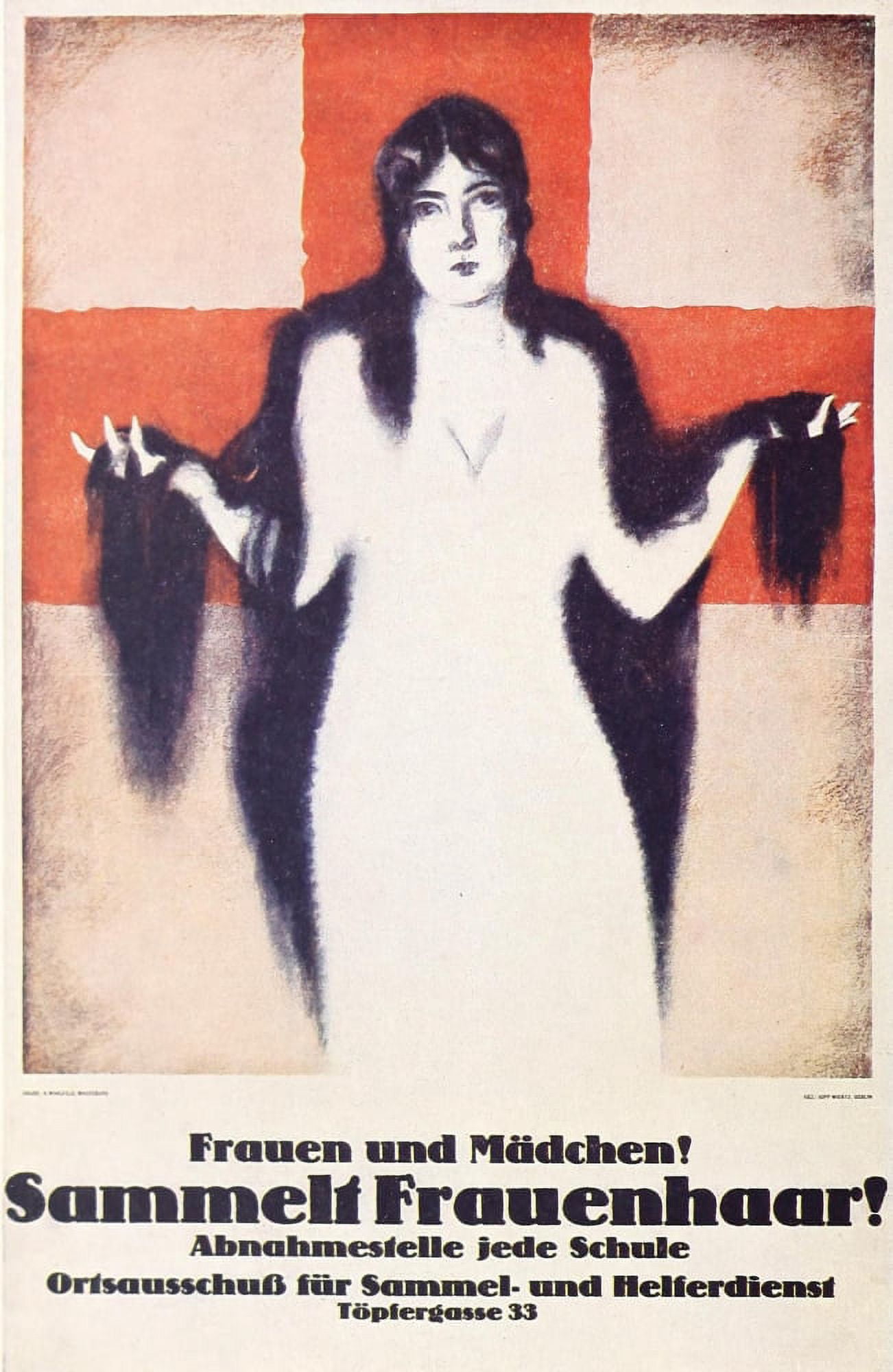 Posterazzi War Posters 1920 Sammelt Frauenhaar Canvas Art - Jupp Wiertz (24 x 36)
