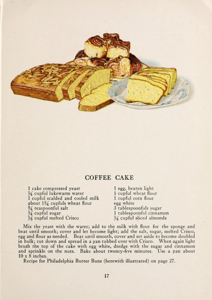 Posterazzi War Time Recipes 1918 Coffee cake Canvas Art - Janet McKenzie Hill (24 x 36)