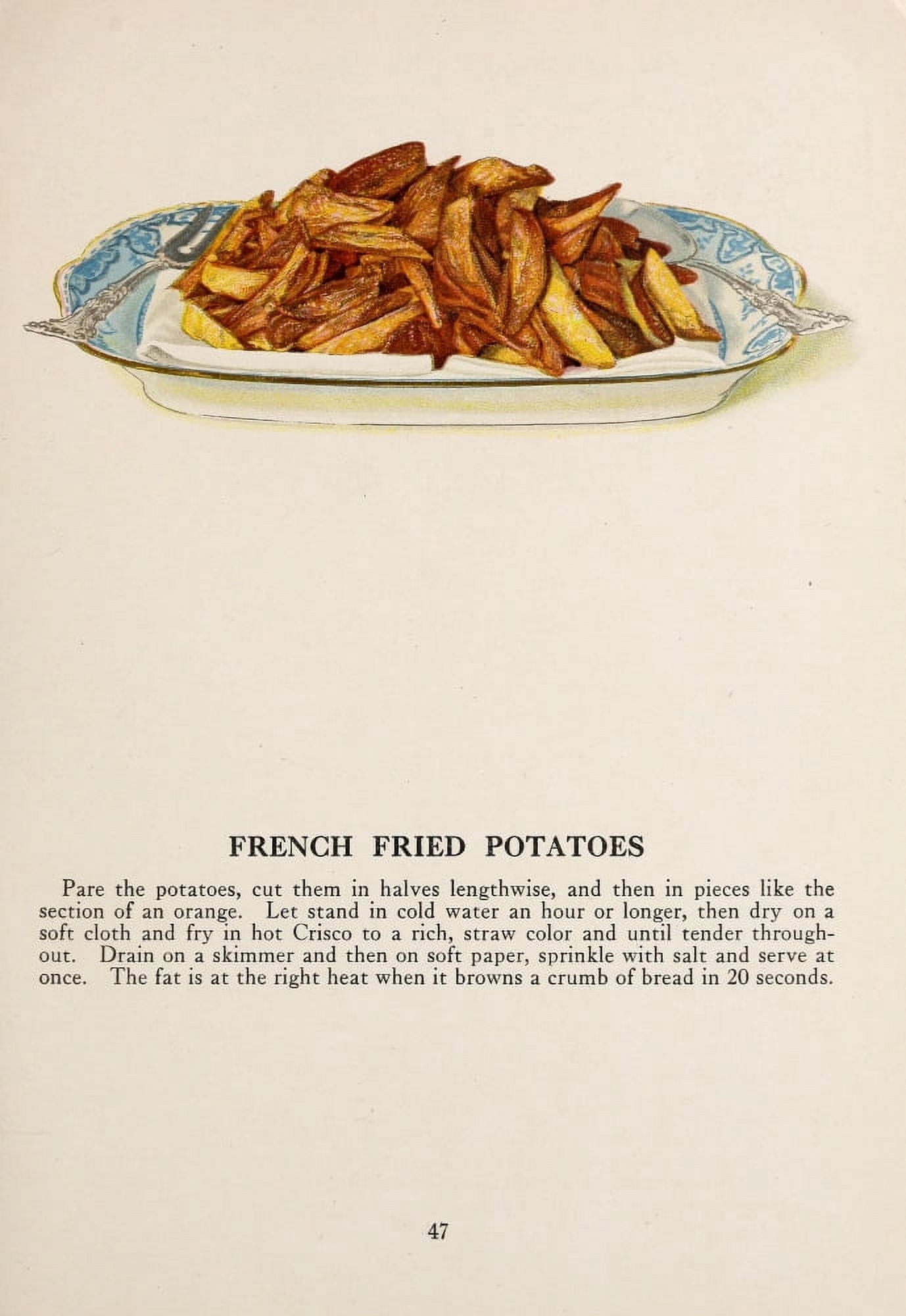Posterazzi War Time Recipes 1918 French fried Potatoes Canvas Art - Janet McKenzie Hill (24 x 36)