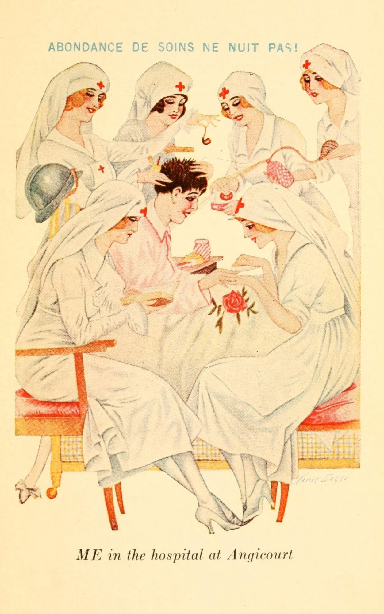 Posterazzi War Verses 1919 In the hospital at Angicourt Canvas Art - Xavier Sager (24 x 36)