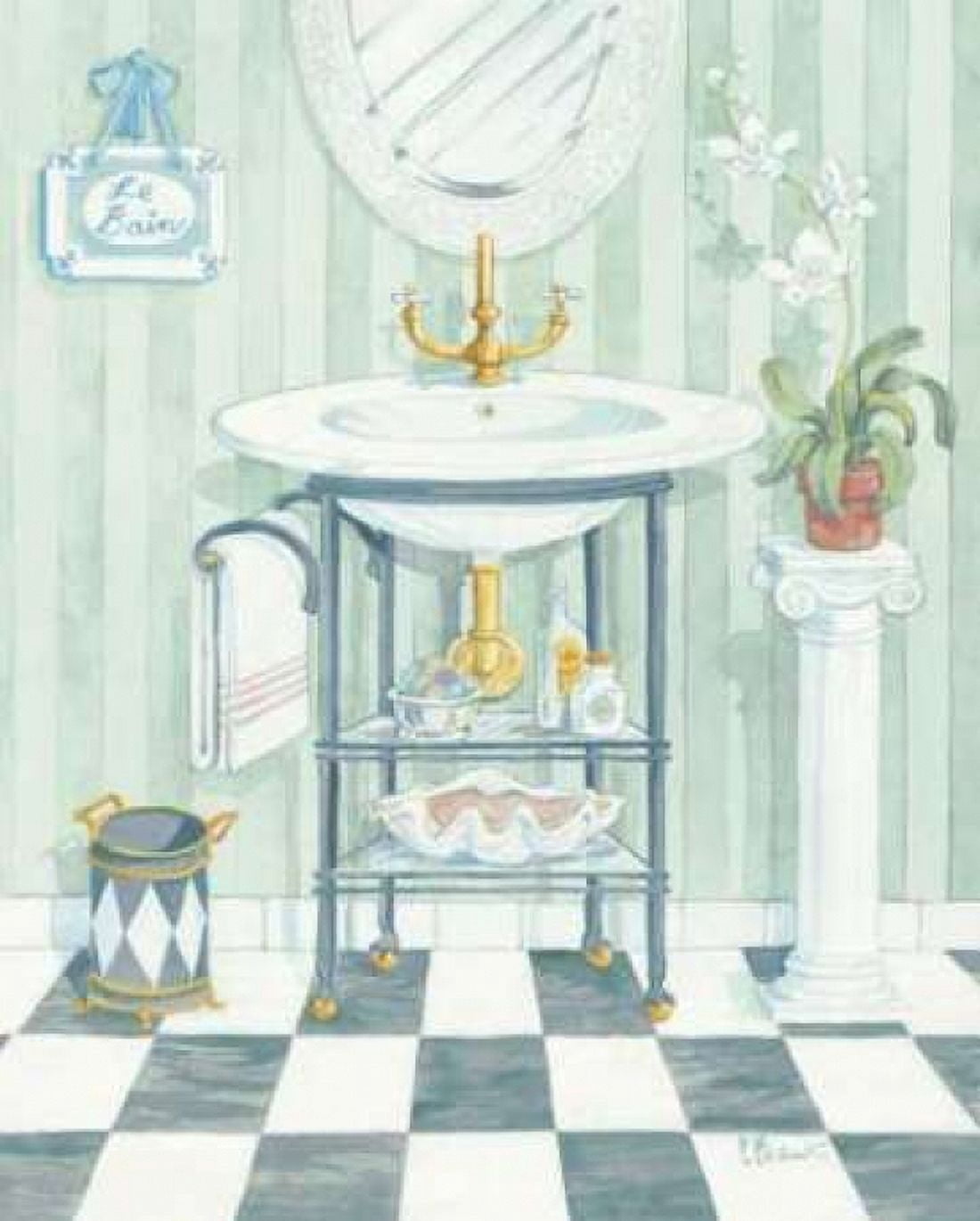 Posterazzi Wash Basin Canvas Art - Paul Brent (22 x 28)