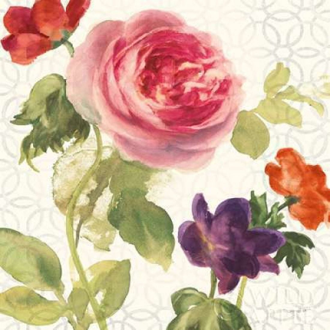 Posterazzi Watercolor Floral IV Canvas Art - Danhui Nai (24 x 24)