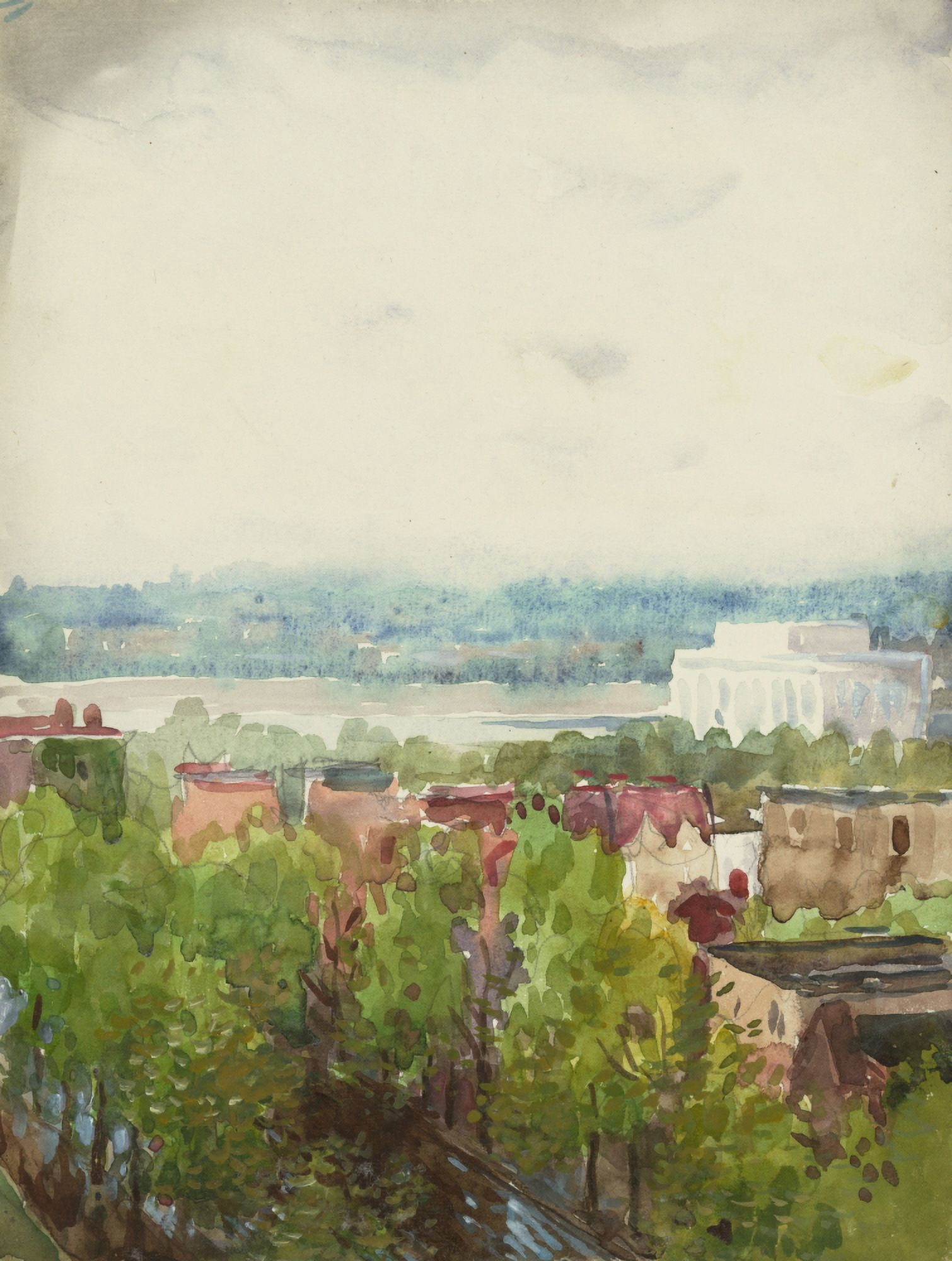 Posterazzi Watercolour c1880-26 Lincoln Memorial Canvas Art - Joseph Pennell (24 x 36)