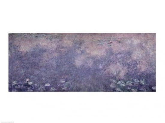 Posterazzi Waterlilies Two Weeping Willows centre right section 1914-18 Canvas Art - Claude Monet (36 x 24)