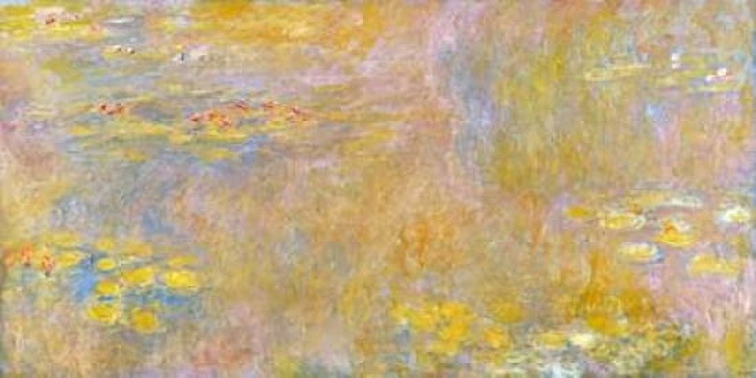 Posterazzi Waterlilies-Yellow Nirvana Canvas Art - Claude Monet (24 x 48)