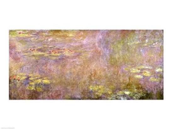 Posterazzi Waterlilies after 1916 Canvas Art - Claude Monet (36 x 24)