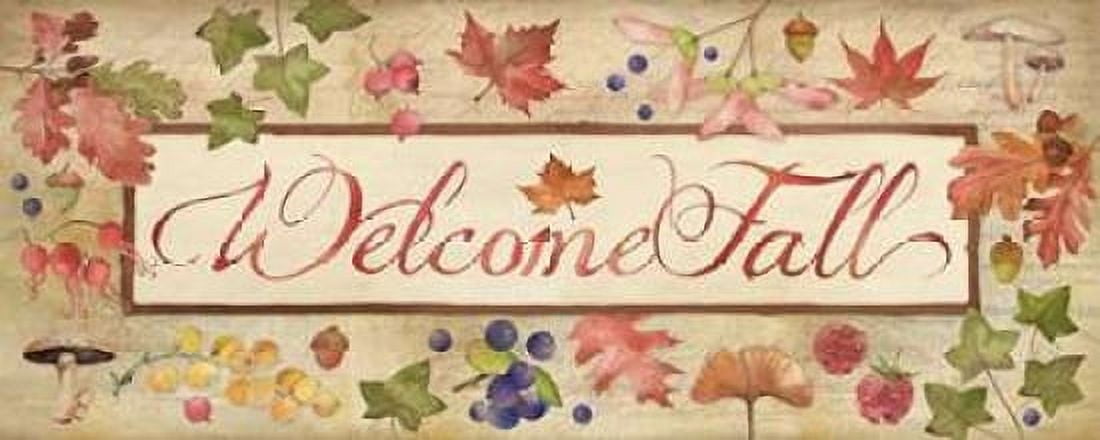 Posterazzi Welcome Fall Canvas Art - Stephanie Marrott (24 x 48)