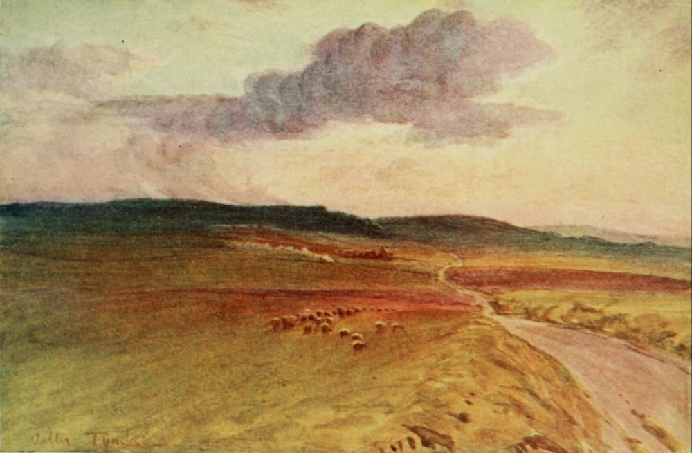 Posterazzi Wessex 1906 Near Maiden Castle Dorchester Canvas Art - Walter Tyndale (24 x 36)